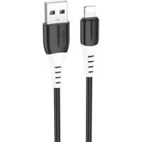 Дата кабель HOCO USB 2.0 AM to Lightning 1.0m 2.4A silicone X82 bla Фото