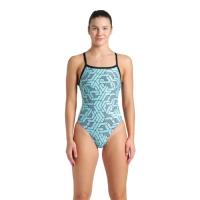 Купальник Arena Escape Swimsuit Challenge Back 007739-580 бірюзови Фото