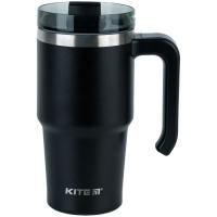 Термокружка Kite з ручкою 600 мл чорна Фото
