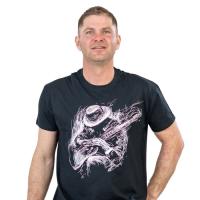 Футболка Sol's Regent 150 Guitar player насичений чорний M Фото