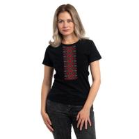 Футболка Sol's Regent Women Вишиванка вертикально чорний M Фото