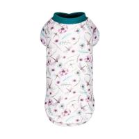 Футболка для животных Pet Fashion Flora L белая с цветочным принтом Фото