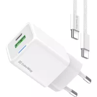 Зарядний пристрій ColorWay C101A GaN Mini 20W PD PPS USB-C + USB-A QC4.0 + ca Фото