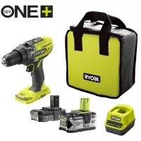 Шуруповерт Ryobi ONE+ R18PD3-242S 18V, 1х2Ah, 1х4Ah, 50Нм, 500/1800 Фото