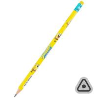 Карандаш графитный Kite Sponge Bob трехгранный, с резинкой, НВ Фото