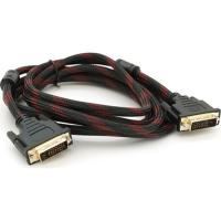 Кабель мультимедийный Merlion DVI M to DVI M 3.0m 24+1pin black/red Фото
