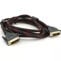 Кабель мультимедийный Merlion DVI M to DVI M 3.0m 24+1pin black/red Фото