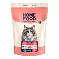 Сухий корм для кішок Home Food Hairball control For sterilised з індичкою та ягод Фото