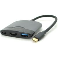 Концентратор Voltronic USB-C 3-in-1 USB 3.0 + USB-C + HDMI 0.23m black Фото