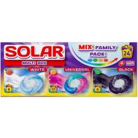 Капсулы для стирки Solar Household Multi Box White + Universal + Black 24 шт. Фото