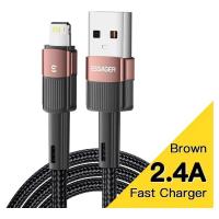 Дата кабель Essager USB 2.0 AM to Lightning 2.0m 2.4A brown Фото