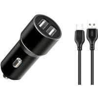 Зарядний пристрій XO 1xUSB + cable USB to Micro 5P TZ09 black Фото