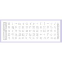 Наклейка на клавіатуру BestKey mini Pro 3,5х3мм, прозора основа, 70, білий Фото