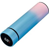 Термос Merlion з цифровим термометром 0,5 л, бузково-рожевий Фото