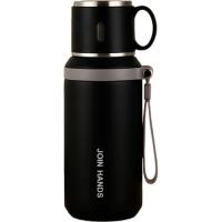 Термос Merlion з чашкою 0,6 л, чорний Фото