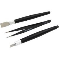 Набор инструментов Bakku BK-7280-A шпателёк,прямой пинцет,скальпель, Bliste Фото