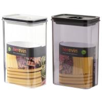 Харчовий контейнер Herevin Canister-Vacuum Lid-White-Black вакумна кришка 2.5 Фото