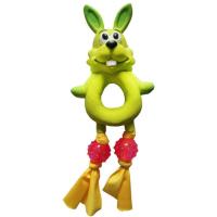 Іграшка для собак MISOKO&CO Кролик різнокольоровий 24 см Фото