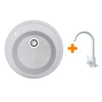 Мийка кухонна Adamant Sun Old stone + змішувач Фото