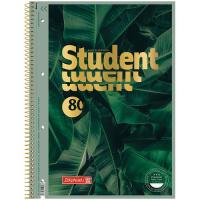 Книга записна Brunnen Коледж-блок А4 Premium Jungle, клітинка 80 аркушів Фото