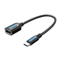 Переходник Vention OTG USB 2.0 AF to USB-C 0.15m black Фото