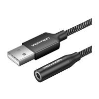 Звуковая плата Vention USB AM to 3.5mm F 0.25m (4pin) 96kHz/24bit DSP noi Фото