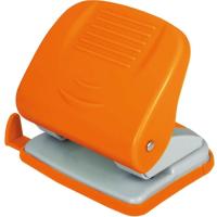 Діркопробивач Economix пластиковий з лінійкою, до 30 аркушів, помаранчеви Фото