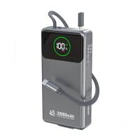 Батарея универсальная Dudao K31Pro 20000mAh 45W PD, QC, with built-in USB-C/Li Фото