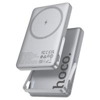 Батарея універсальна HOCO 5000mAh Sunlight PD/20W Magnetic Metal Grey Фото