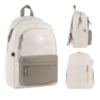 Рюкзак школьный GoPack Education Teens 141L бежевий, коричневий Фото