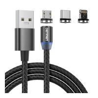 Дата кабель Denmen USB 2.0 AM to Lightning + Micro 5P + Type-C magnet Фото