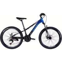 Велосипед Space 24" PHAETON DD FR рама-11" AL 2026 чорно-синій Фото
