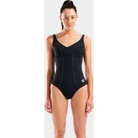 Купальник Arena Clip Back Swimsuit Solid B 010651-510 чорний, біли Фото