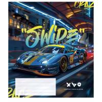 Зошит Школярик Night racers 36 аркушів лінія Фото