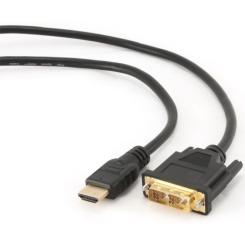 Кабель мультимедийный Cablexpert HDMI M to DVI M 4.5m 18+1pin Фото