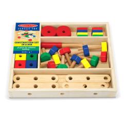 Развивающая игрушка Melissa&Doug Деревянный строительный конструктор Фото