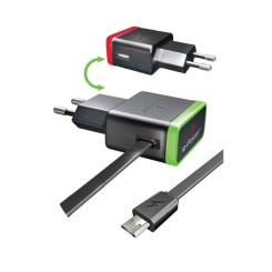 Зарядное устройство E-power 2 * USB 2.1A + смарт кабель Фото 1