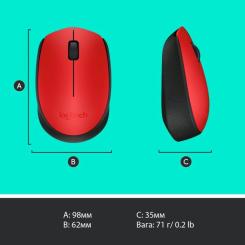 Мышка Logitech M171 Red Фото 8