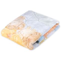 Одеяло детское Luvena Fortuna голубое с рисунком животных Фото 1