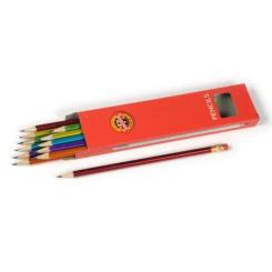 Карандаш графитный Koh-i-Noor 1372 ORIENTAL, НВ with eraser Фото