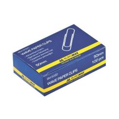 Скрепки канцелярские Buromax 50мм, relief, 100шт. Фото 1