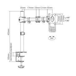 Кронштейн ITech MBS-03F Black Фото 1