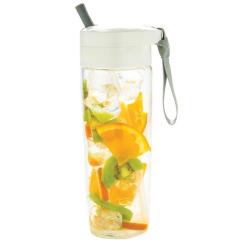 Бутылка для воды XD Modo с трубочкой белая Фото 5