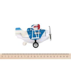 Спецтехника Same Toy Самолет металический инерционный Aircraft синий Фото 1