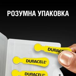 Батарейка Duracell для слуховых аппаратов размер 10, 6 шт. в упаковке Фото 3
