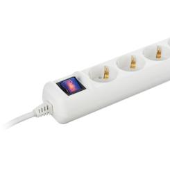 Сетевой фильтр питания 2E 5xSchuko, 3м Фото 3