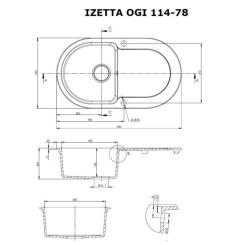 Мойка кухонная Perfelli IZETTA OGI 114-78 SAND Фото 5