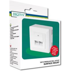 Компьютерная розетка Digitus 2xRJ45 STP, cat. 6, для відкритої проводки Фото 7