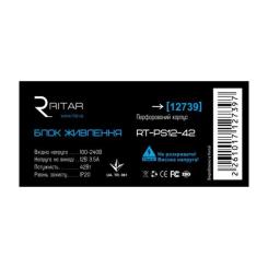 Блок питания для систем видеонаблюдения Ritar RTPS 12-42 Фото 1