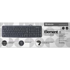 Клавиатура Defender Element HB-520 USB UKR Black Фото 2